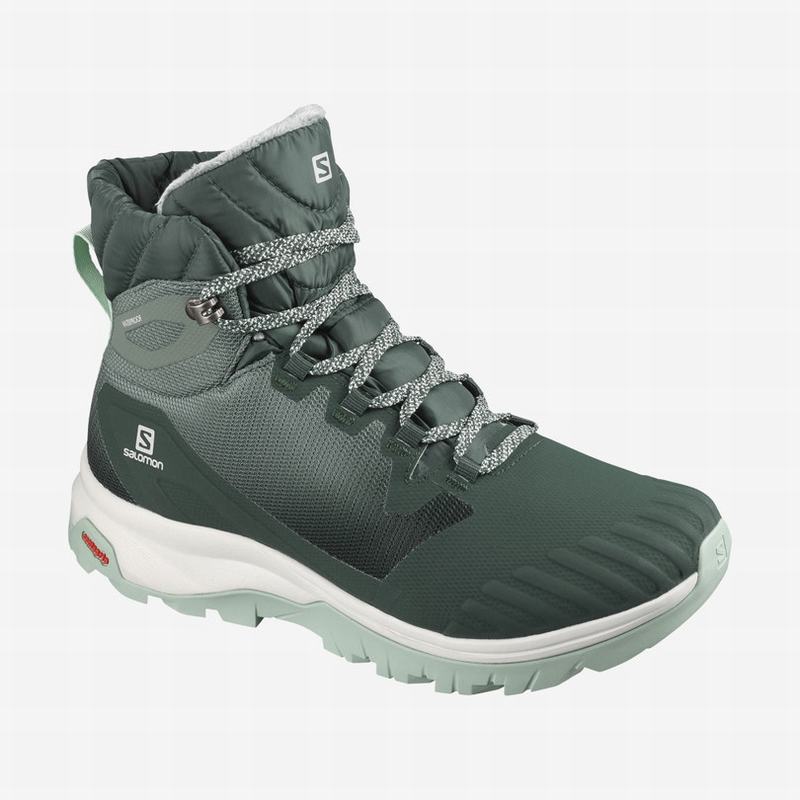 SALOMON VAYA BLAZE THINSULATE™ CLIMASALOMON™ WATERPROOF Philippines - Women's Winter Boots - Green |